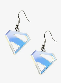 DC Comics Superman Iridescent Transparent Earrings
