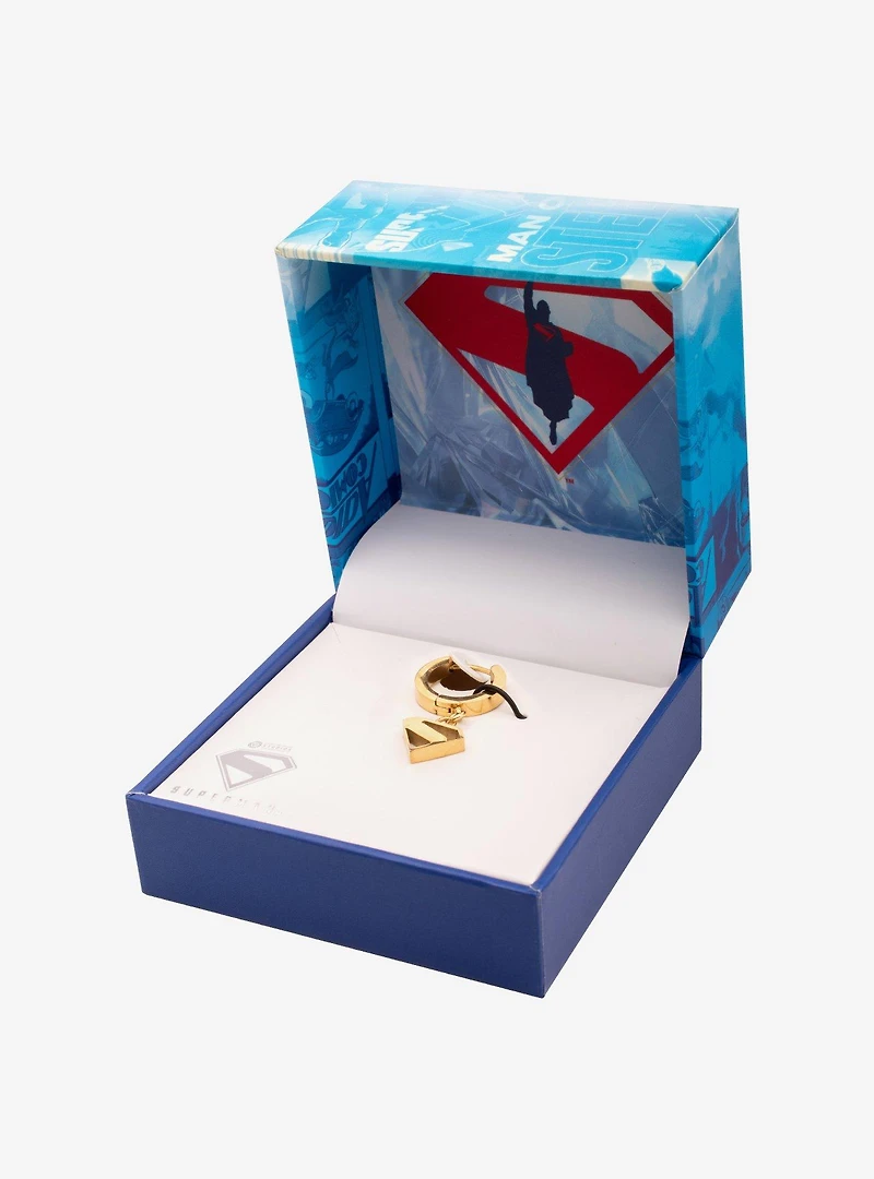 DC Comics Superman Logo Cut Out Huggie Earring