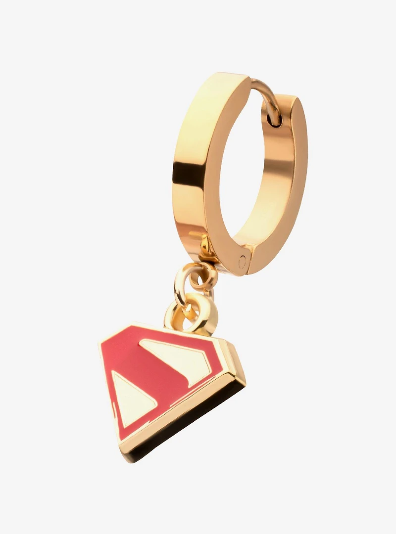 DC Comics Superman Logo Shield Huggie Earring