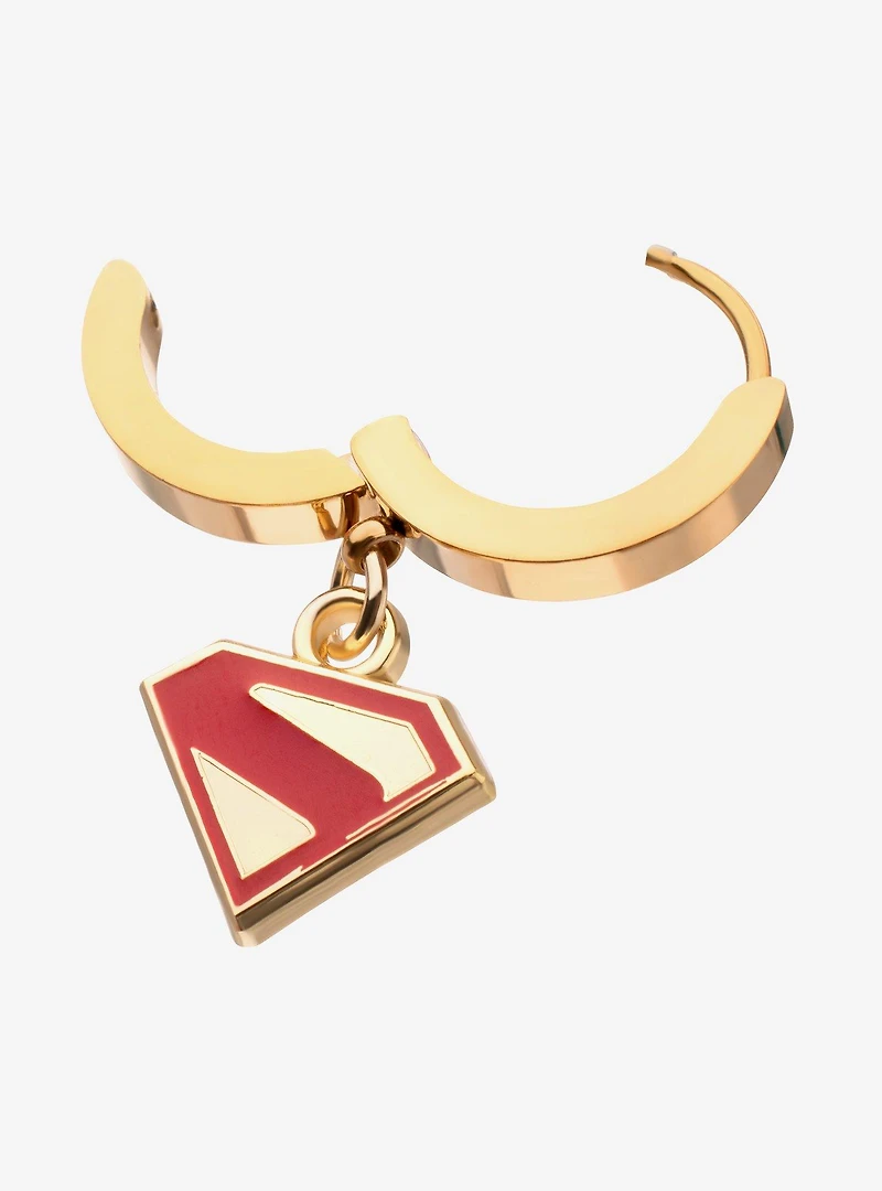 DC Comics Superman Logo Shield Huggie Earring