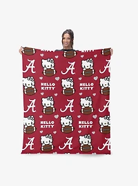 University of Alabama Crimson Tide Football Ready Hello Kitty Cloud Throw Blanket