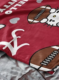 University of Alabama Crimson Tide Football Ready Hello Kitty Cloud Throw Blanket