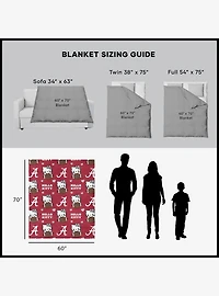 University of Alabama Crimson Tide Football Ready Hello Kitty Cloud Throw Blanket