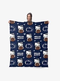 Penn State Nittany Lions Football Ready Hello Kitty Cloud Throw Blanket