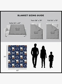 Penn State Nittany Lions Football Ready Hello Kitty Cloud Throw Blanket