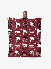 South Carolina Gamecocks Football Ready Hello Kitty Cloud Throw Blanket