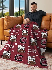 South Carolina Gamecocks Football Ready Hello Kitty Cloud Throw Blanket