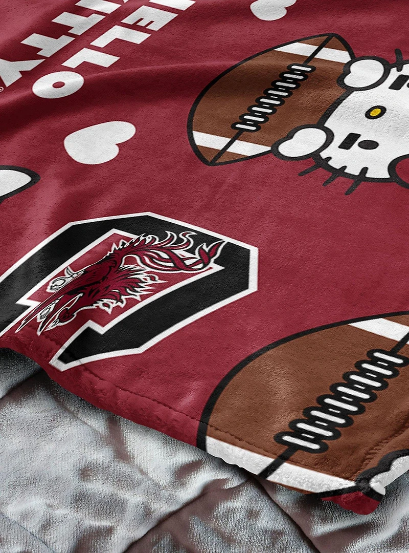 South Carolina Gamecocks Football Ready Hello Kitty Cloud Throw Blanket
