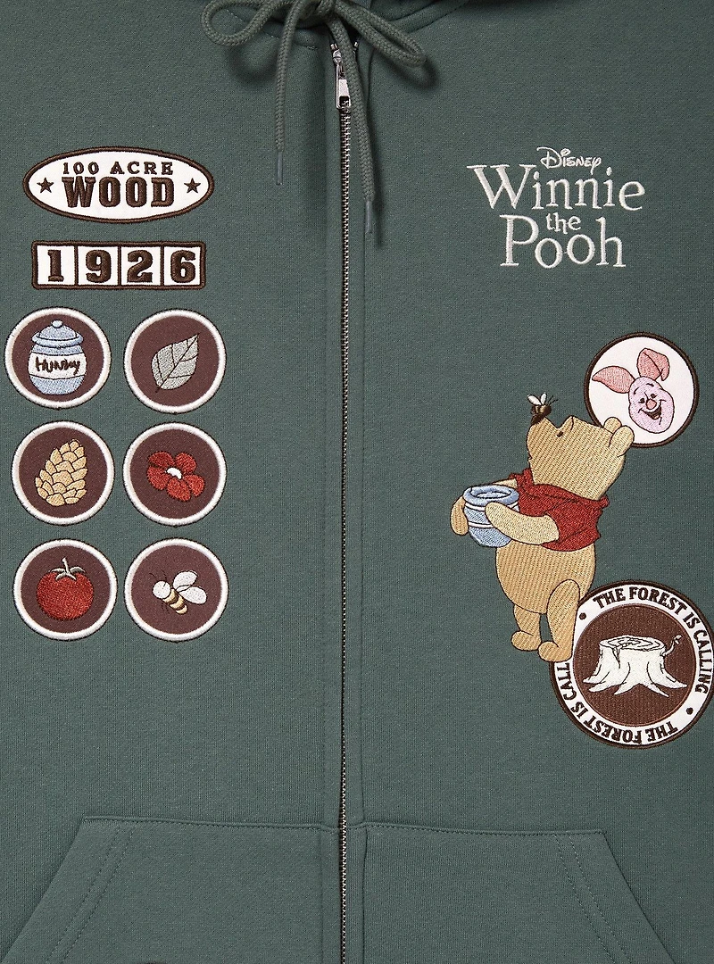 Disney Winnie the Pooh Badges Zippered Hoodie — BoxLunch Exclusive