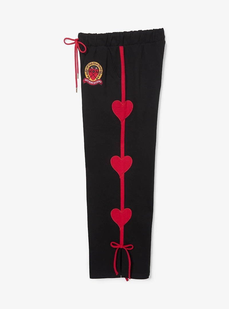 Disney Alice Wonderland Queen of Hearts Red Rose Society Women's Plus Sweatpants - BoxLunch Exclusive