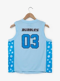 The Powerpuff Girls Bubbles Women's Cropped Basketball Jersey - BoxLunch Exclusive