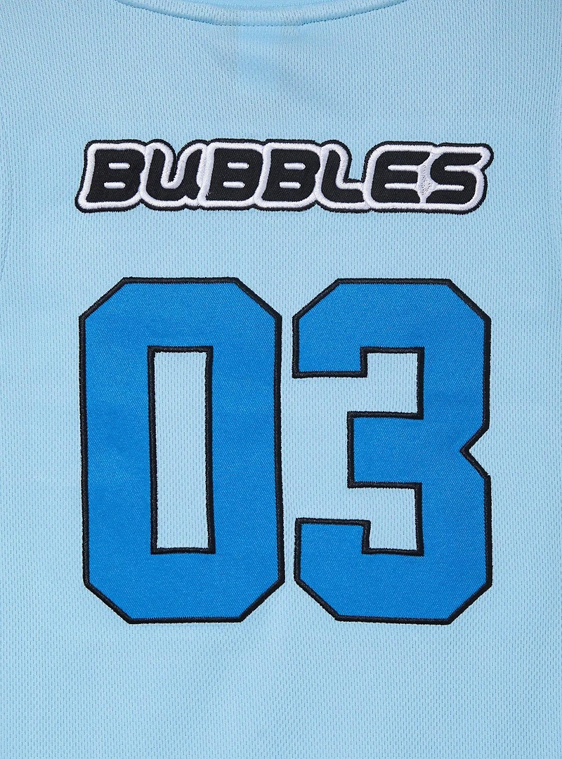 The Powerpuff Girls Bubbles Women's Cropped Basketball Jersey - BoxLunch Exclusive