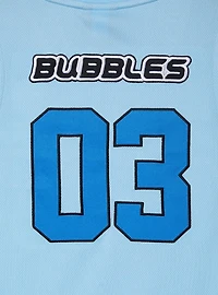 The Powerpuff Girls Bubbles Women's Cropped Basketball Jersey - BoxLunch Exclusive
