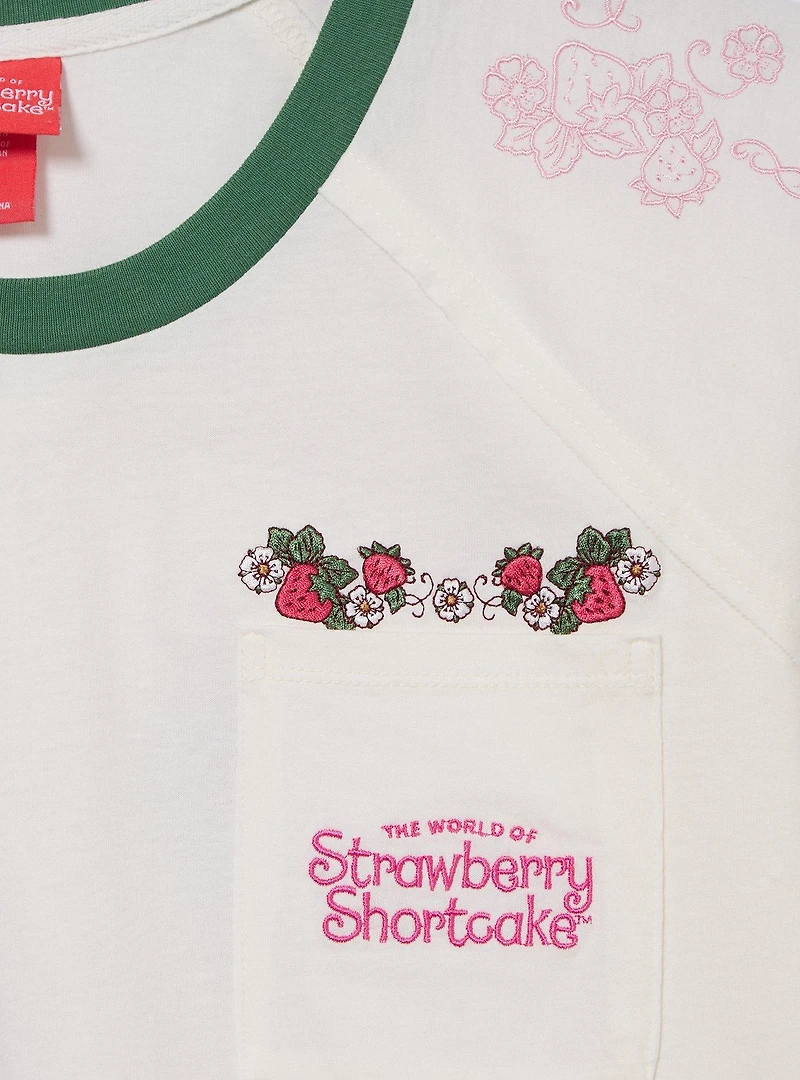 Strawberry Shortcake Embroidered Women's Jersey T-Shirt - BoxLunch Exclusive