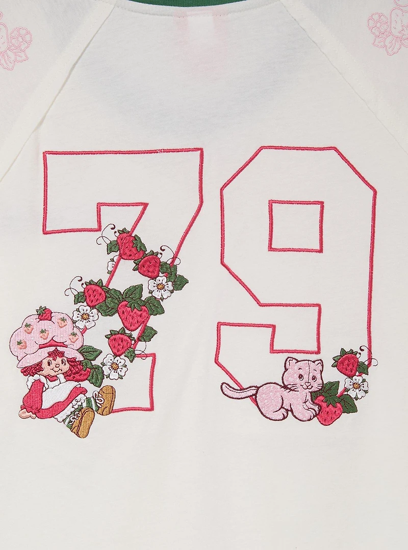 Strawberry Shortcake Embroidered Women's Jersey T-Shirt - BoxLunch Exclusive
