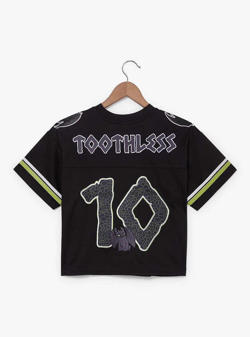 DreamWorks How To Train Your Dragon Toothless Women's Cropped Football Jersey - BoxLunch Exclusive