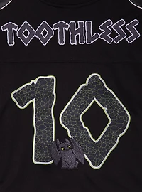 DreamWorks How To Train Your Dragon Toothless Women's Plus Cropped Football Jersey - BoxLunch Exclusive