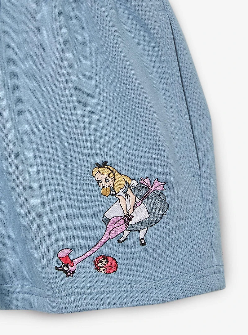 Disney Alice Wonderland Croquet Women's Plus Fleece Shorts - BoxLunch Exclusive