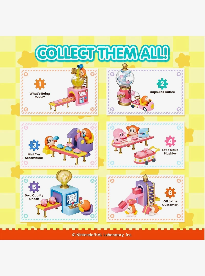 ReMent Nintendo Kirby Waddle Dee's Toy Factory Blind Box Figure Set