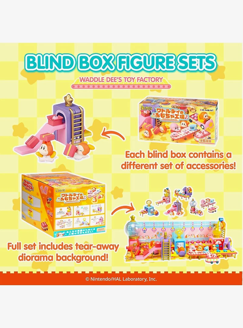 ReMent Nintendo Kirby Waddle Dee's Toy Factory Blind Box Figure Set