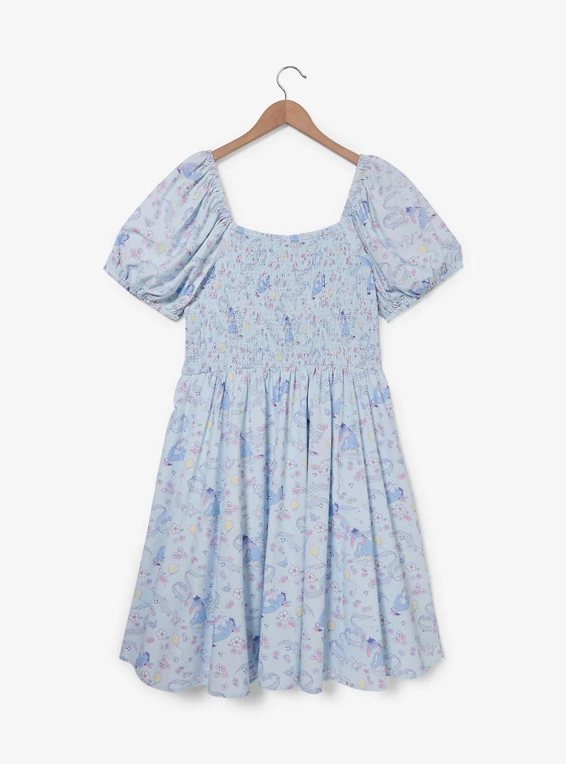 Disney Winnie the Pooh Eeyore Floral Allover Print Plus Dress — BoxLunch Exclusive