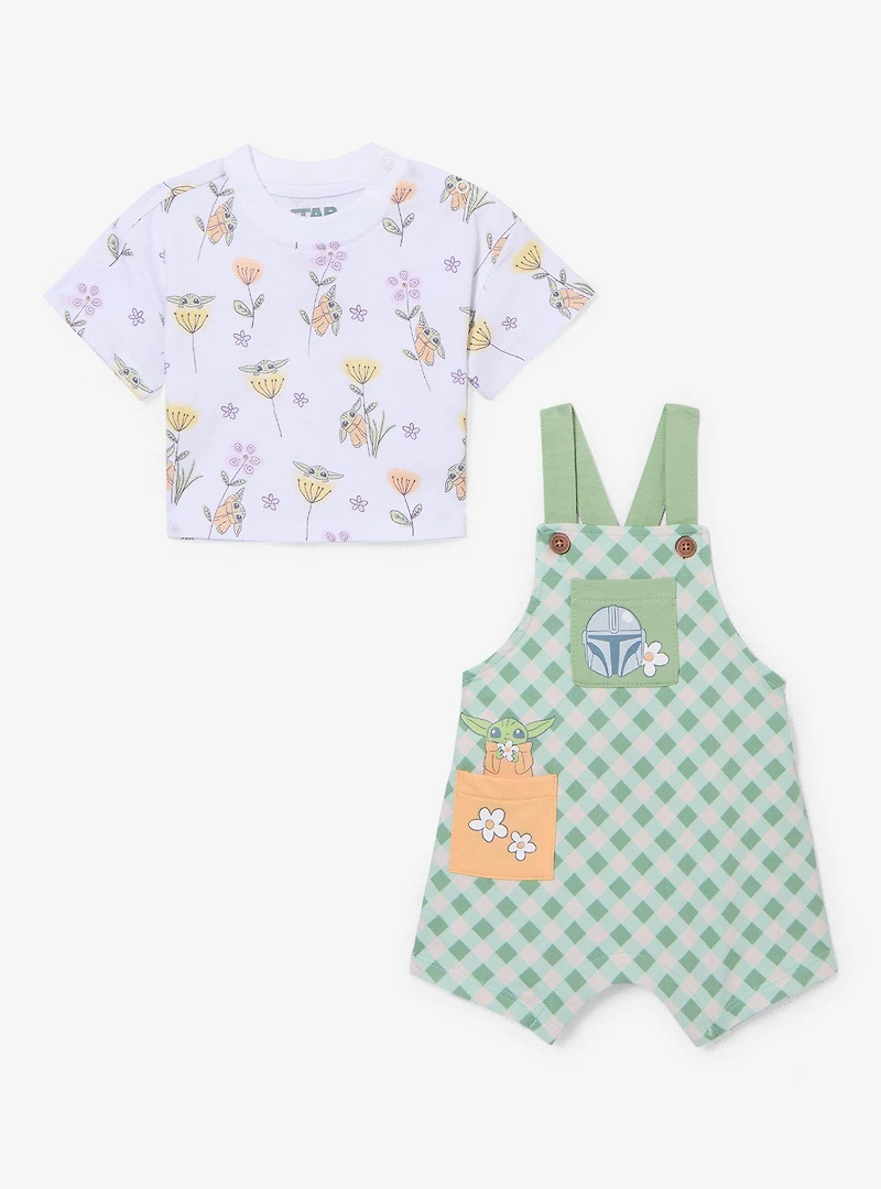 Star Wars The Mandalorian Grogu Spring Infant T-Shirt & Overall Set — BoxLunch Exclusive