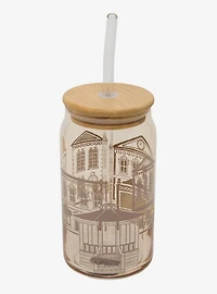 Gilmore Girls Stars Hollow Glass Cup with Straw - BoxLunch Exclusive