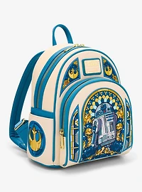 Loungefly Star Wars R2-D2 Stained Glass Portrait Mini Backpack - BoxLunch Exclusive