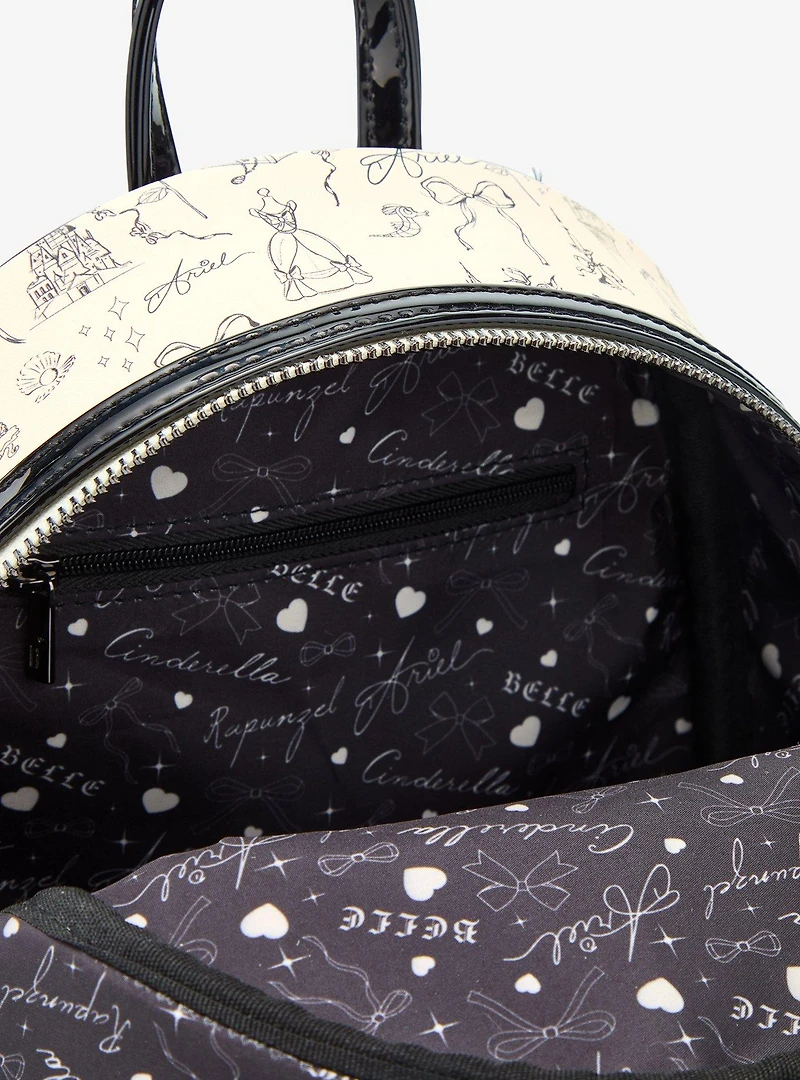 Loungefly Disney Princess Sketch Icons Mini Backpack - BoxLunch Exclusive