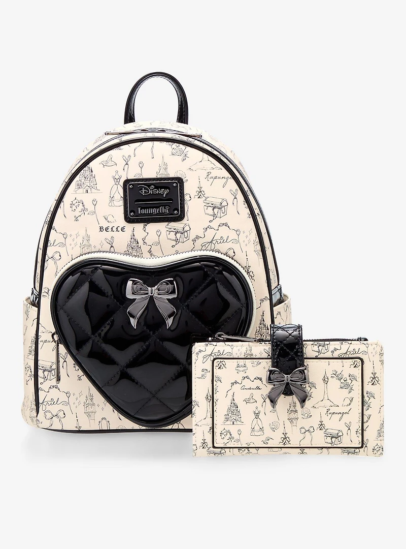 Loungefly Disney Princess Sketch Icons Mini Backpack - BoxLunch Exclusive