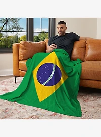 Brazil Flag Silk Touch Throw Blanket