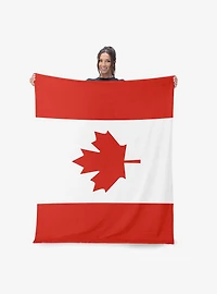 Canada Flag Silk Touch Throw Blanket