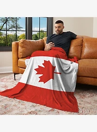 Canada Flag Silk Touch Throw Blanket