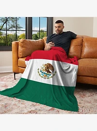 Mexico Flag Silk Touch Throw Blanket