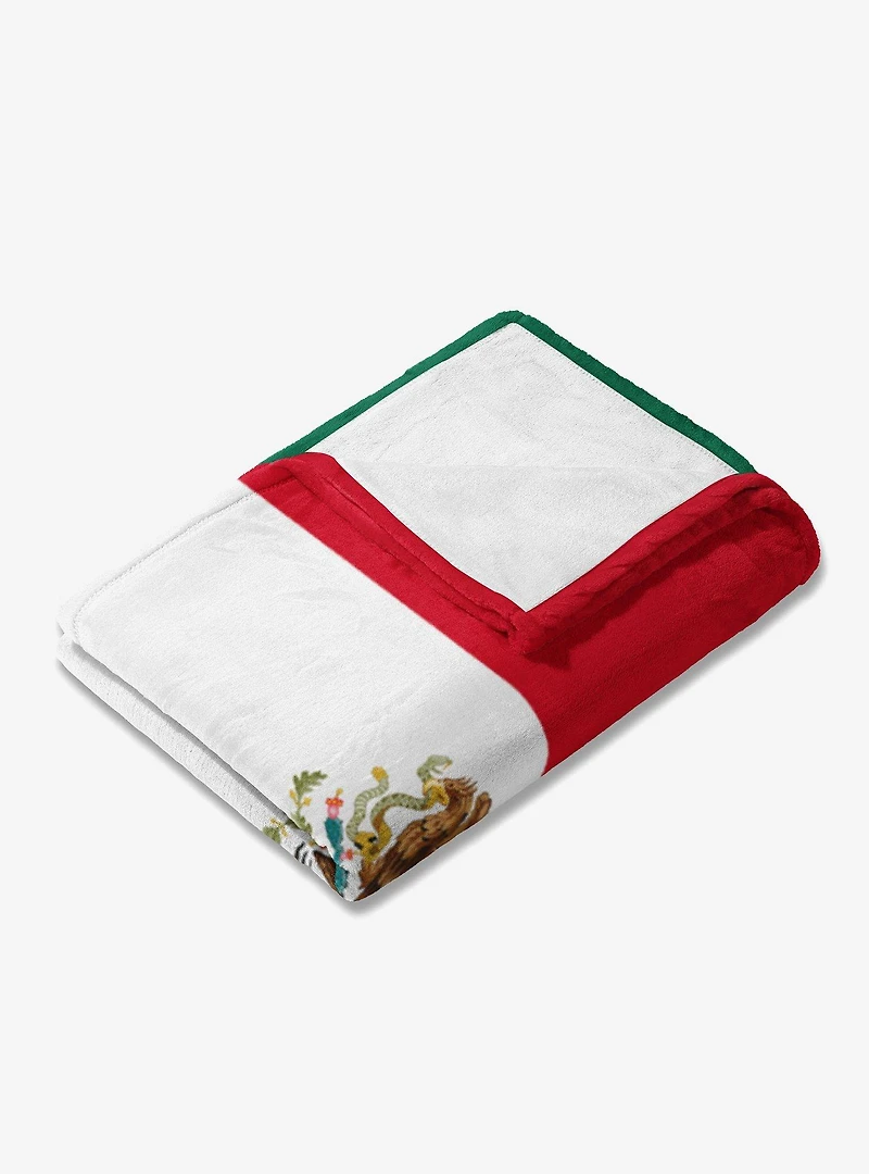 Mexico Flag Silk Touch Throw Blanket