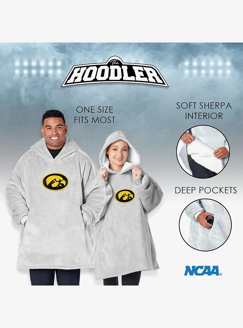 NCAA Iowa Hawkeyes Heather Grey Pullover Hoodie