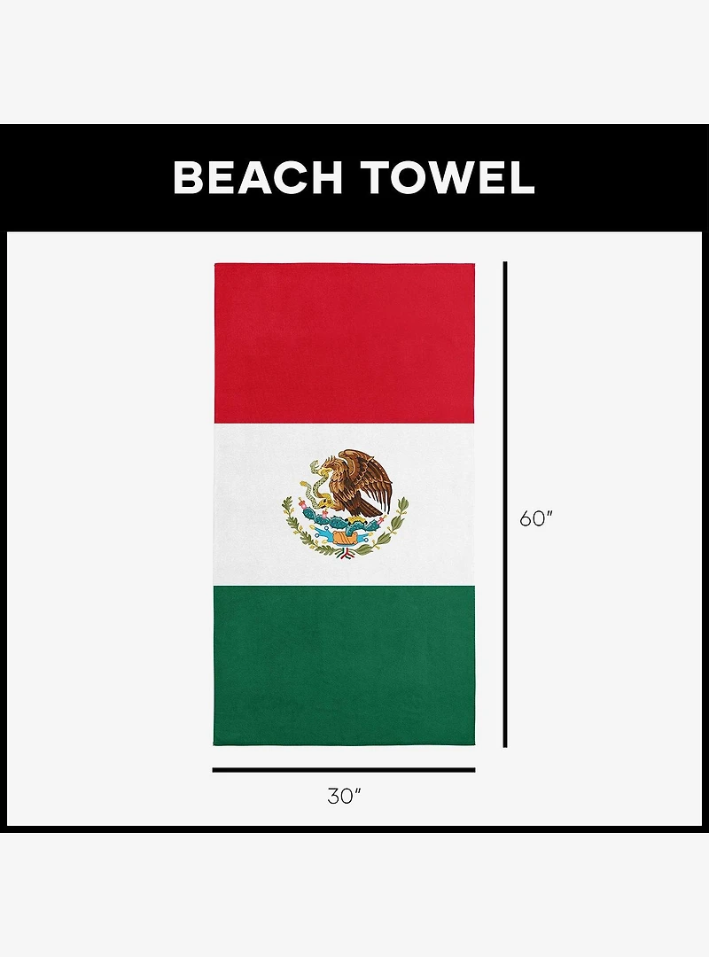 Mexico Flag Beach Towel
