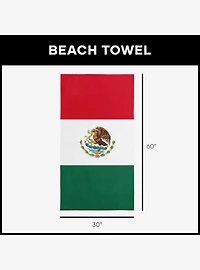Mexico Flag Beach Towel