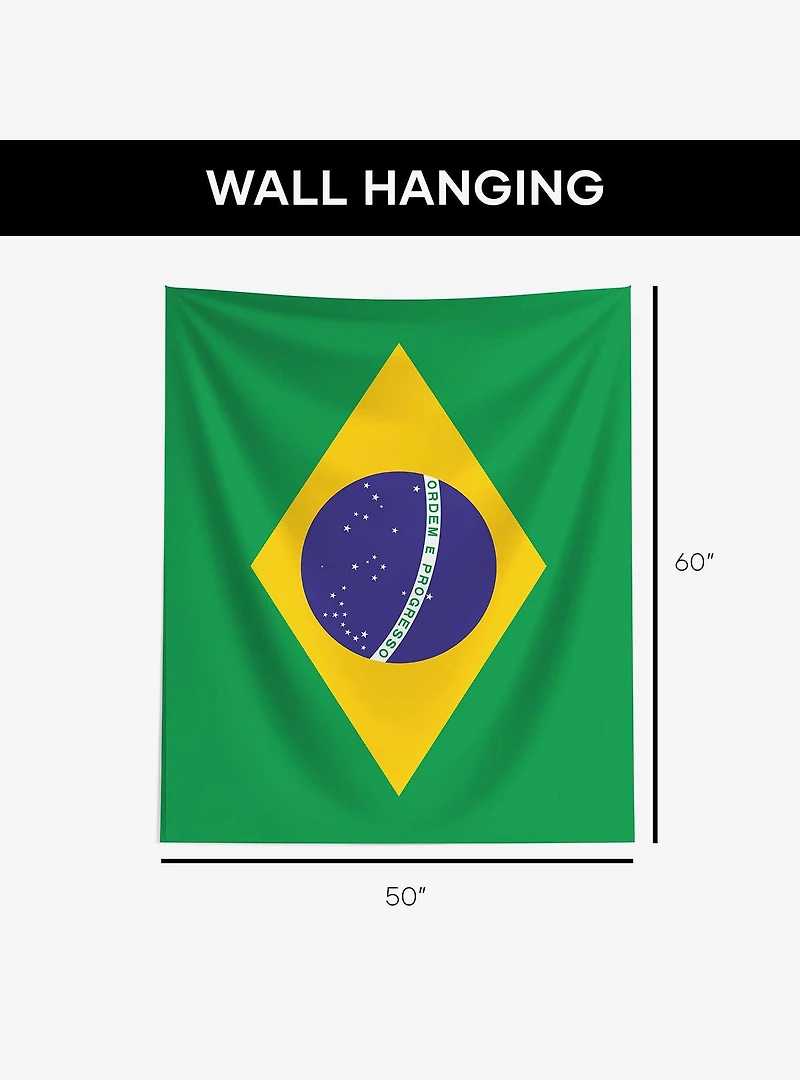 Brazil Flag 50x60" Wall Hanging