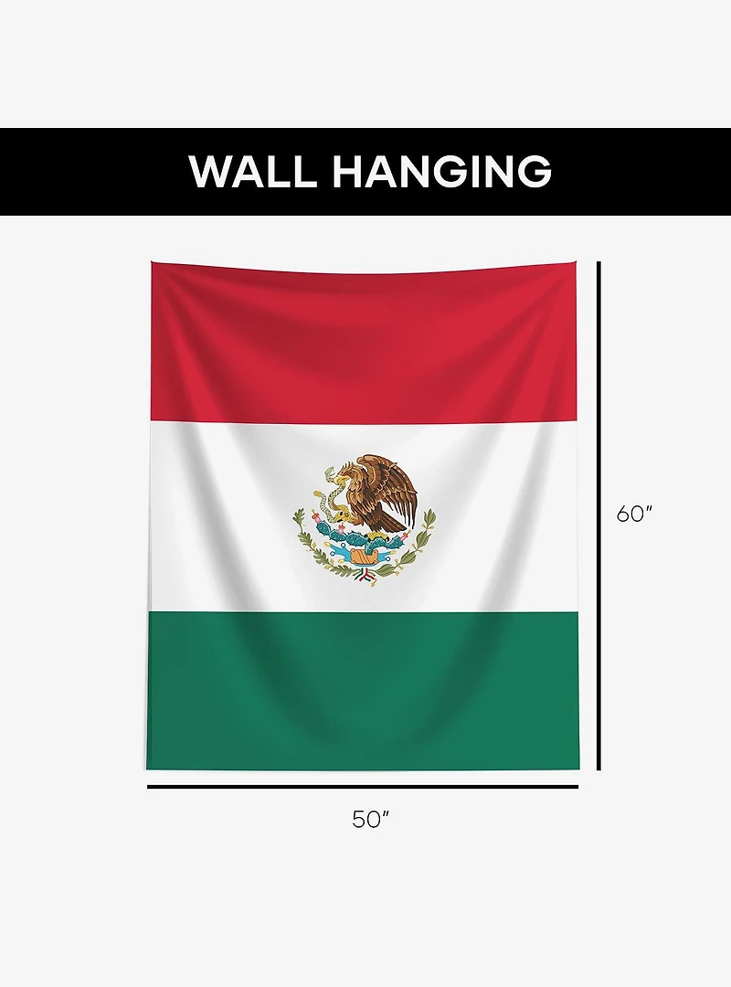 Mexico Flag 50x60" Wall Hanging