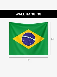Brazil Flag 34x40" Wall Hanging