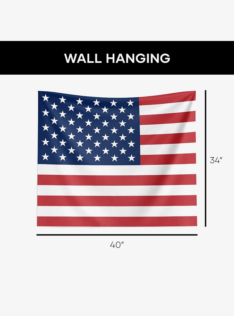 USA Flag 34x40" Wall Hanging