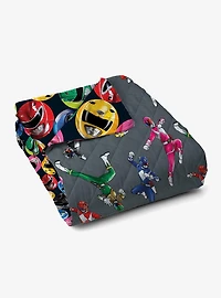 Mighty Morphin Power Rangers Go Twin Quilted Blanket