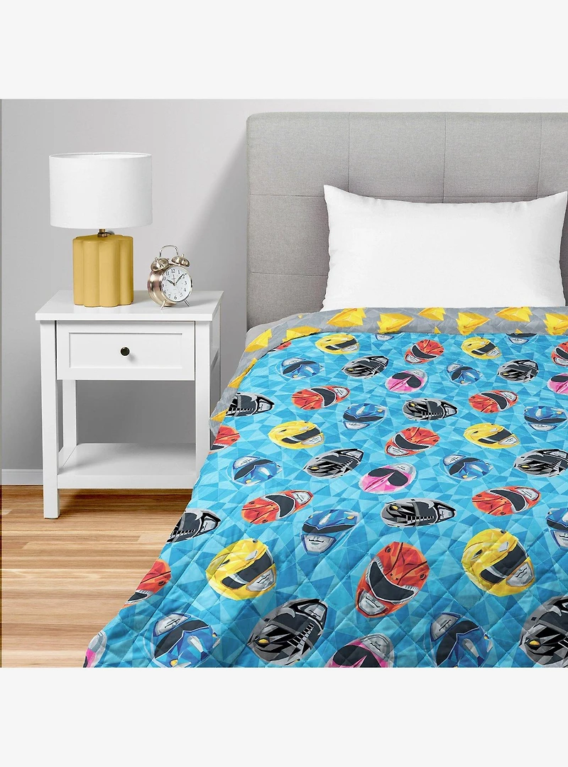 Mighty Morphin Power Rangers Geo Power Twin Quilted Blanket