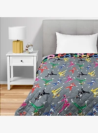 Mighty Morphin Power Rangers Go Full/Queen Quilted Blanket