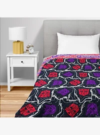 Transformers Transformer Logo Quilted Throw Blanket
