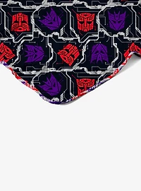 Transformers Transformer Logo Quilted Throw Blanket