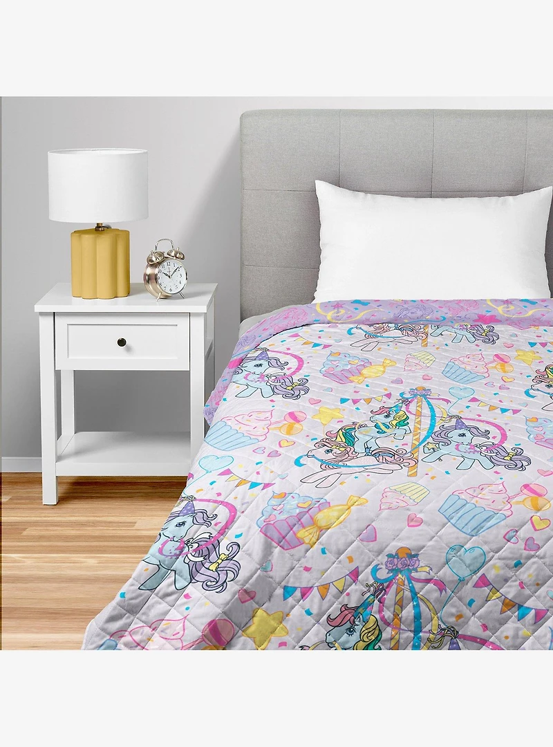 My Little Pony Party Quilted Throw Blanket