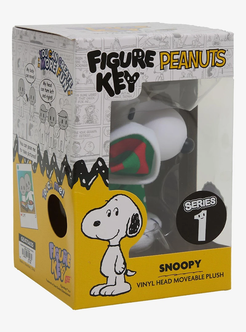 Figure Key Peanuts Snoopy Holiday Elf Vinyl Plush Figure