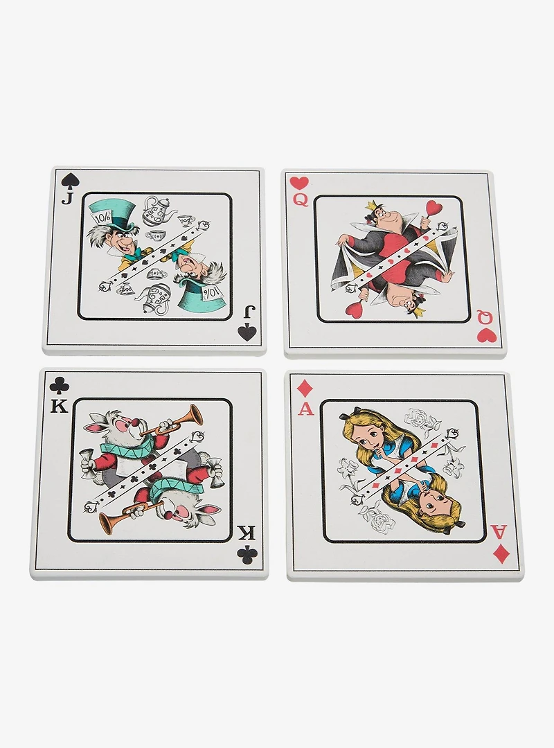 Disney Alice in Wonderland Playing Card Coaster Set — BoxLunch Exclusive
